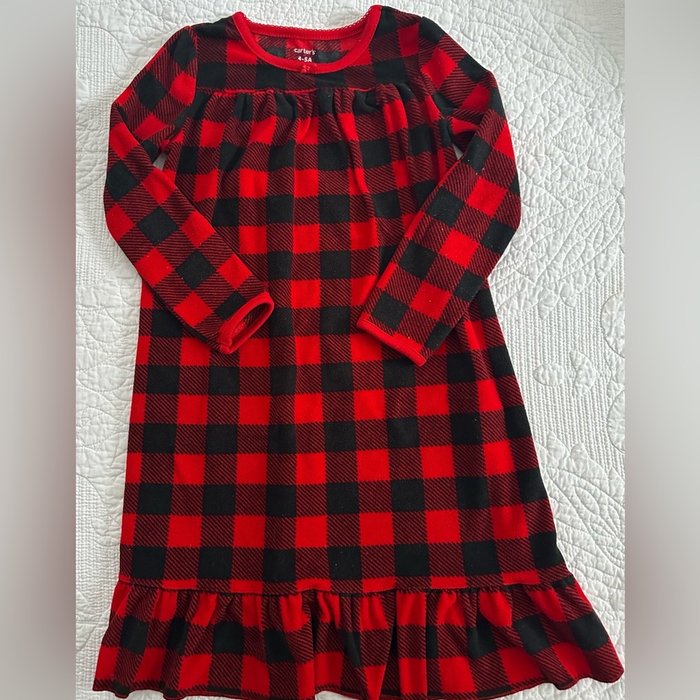 Carter’s Fleece Plaid Nightgown